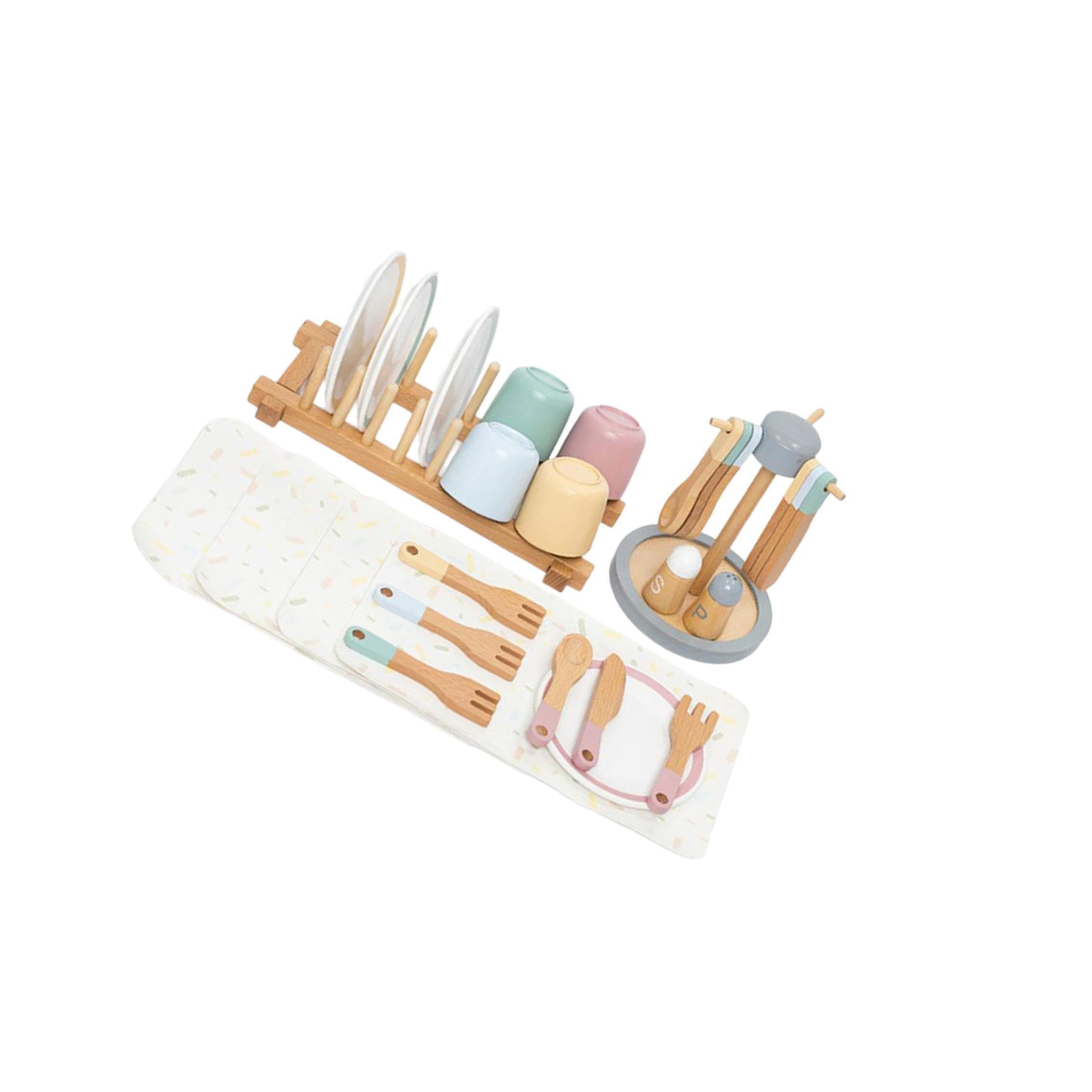 Assiettes en Bois pour Jeux de rôle, pour Les Filles. Favorise la Reconnaissance des Couleurs et Le développement des compétences