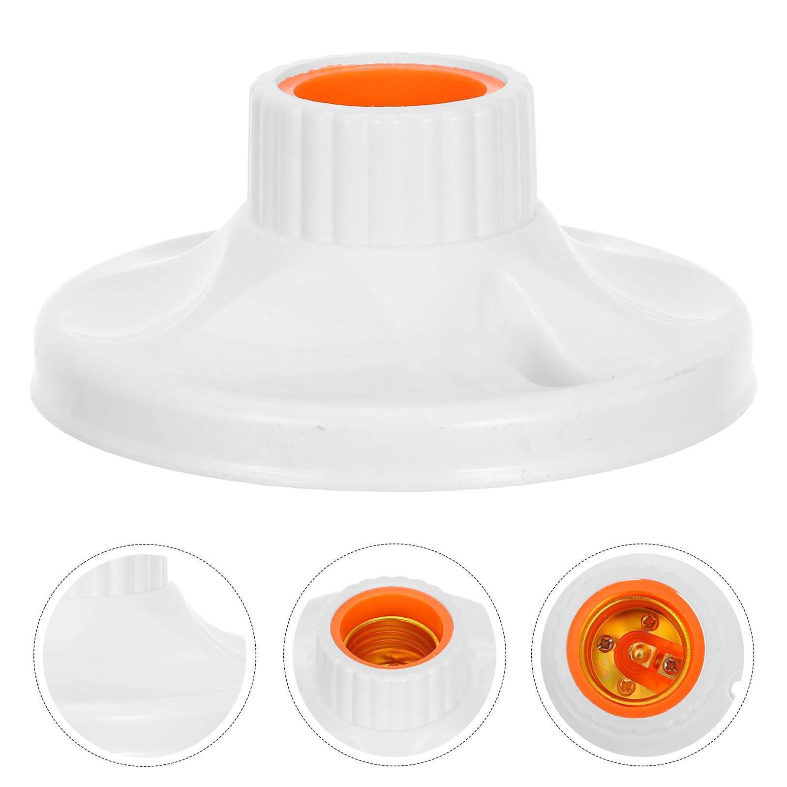 CALLARON 24 Pezzi Portalampada E27 Bianco a Vite per Sostituzione Lampada | Pp Rame e Bakelite, Installazione Semplice, Uso Commerciale e Apparecchi Decorativi