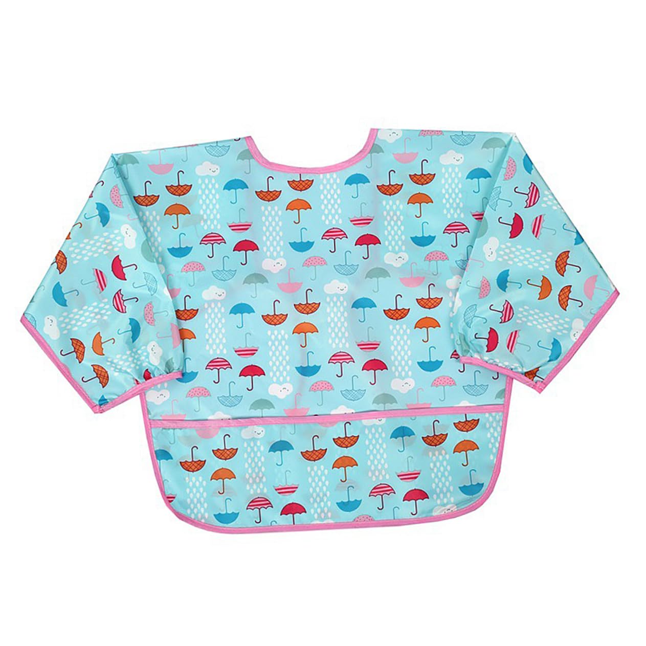 Abaodam 4pièces Tablier Étanche à Manches Longues Pour Garçon Fille Respirante Pour Repas Activités Créatives Couleurs Et Motifs Aléatoires