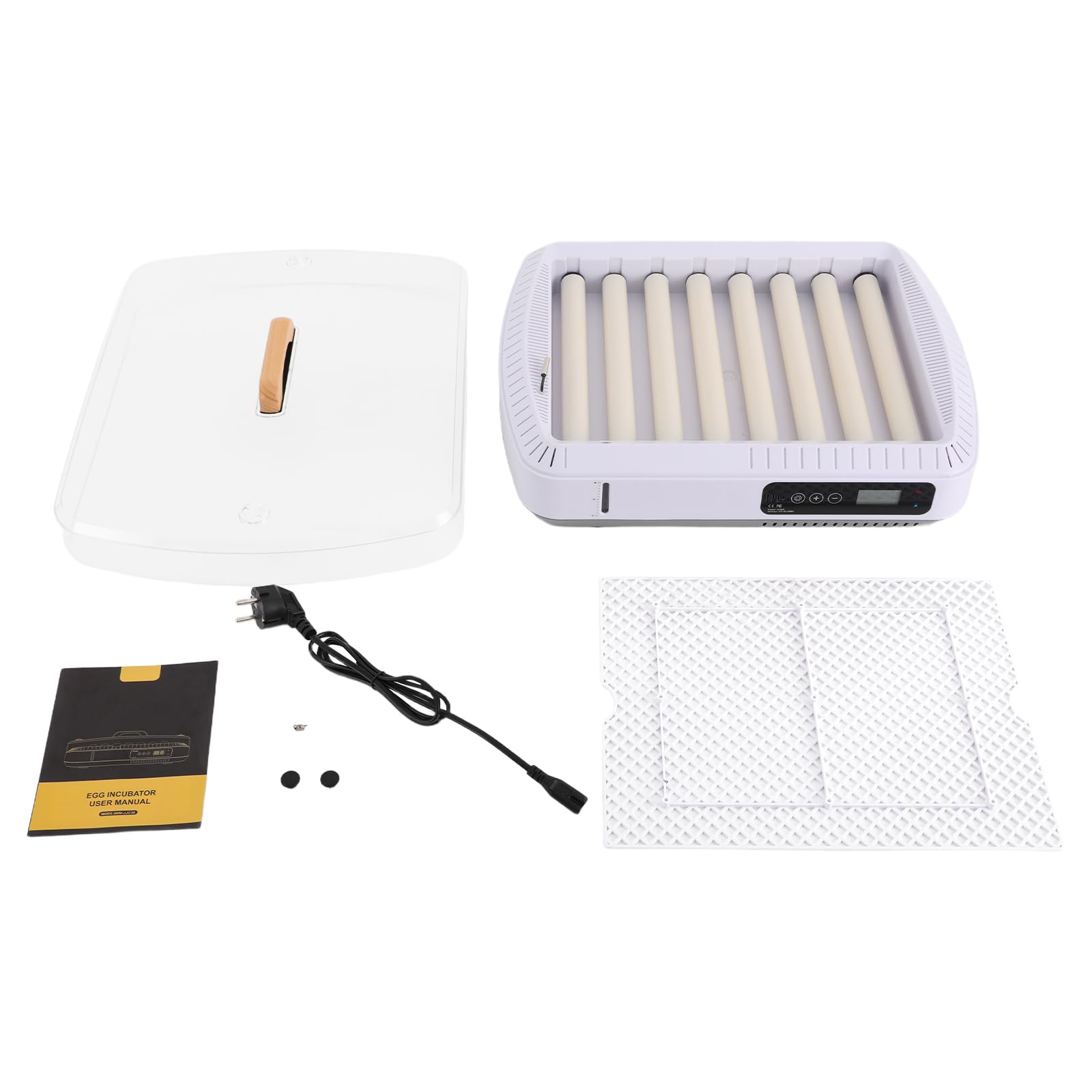 Incubadora de 35 huevos totalmente automática, incubadora con control de temperatura y pantalla de humedad, giro automático para pollos, patos, codornices