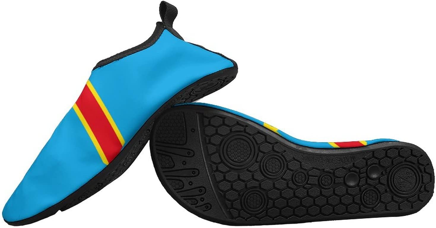 Calculay Congo (DRC) Flag Water Shoes, Beach Shoes for Men and Women, Swimming Pool Yoga, Surfing Sneakers
