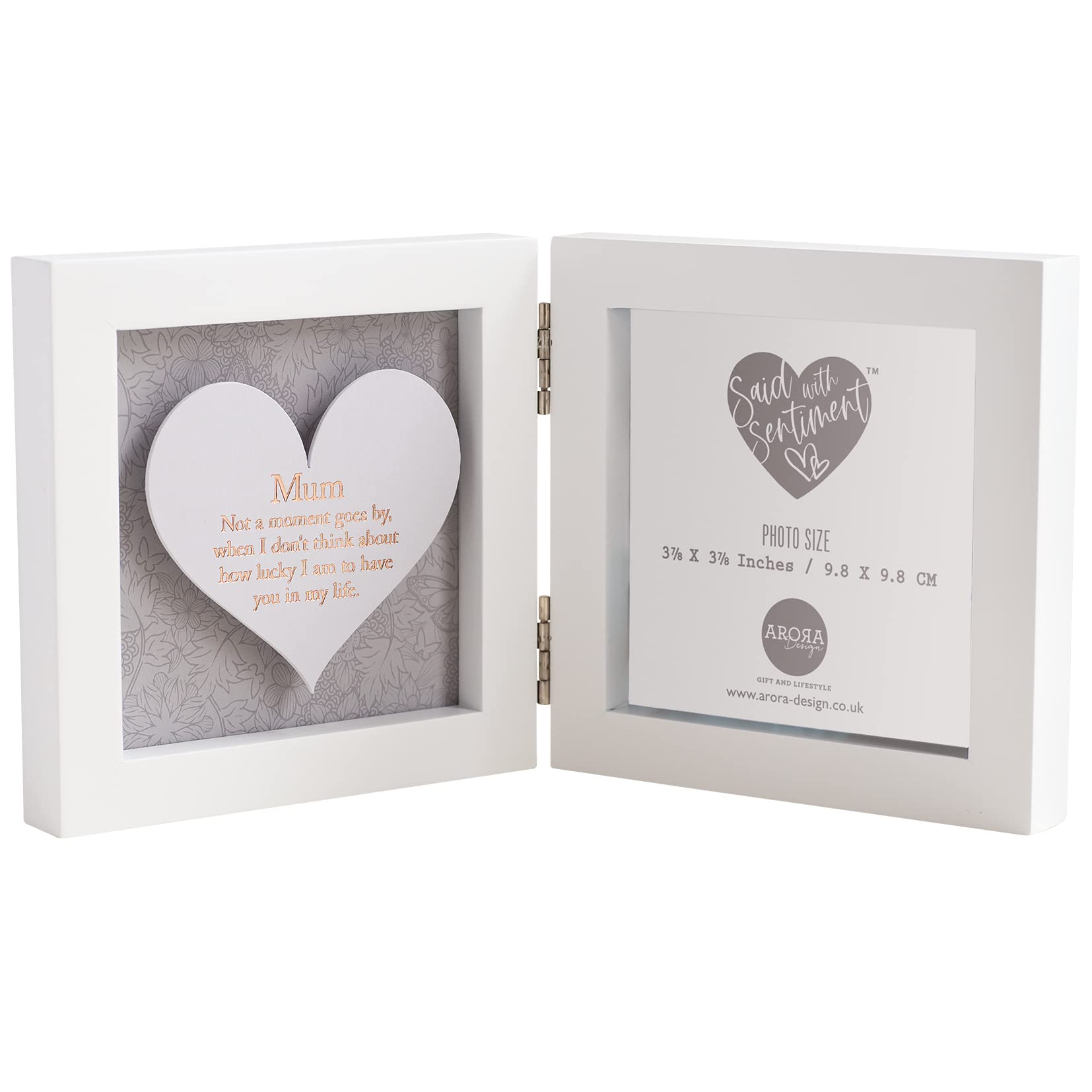 Said with sentiment7663 Mum Hinged Heart Photo Frame