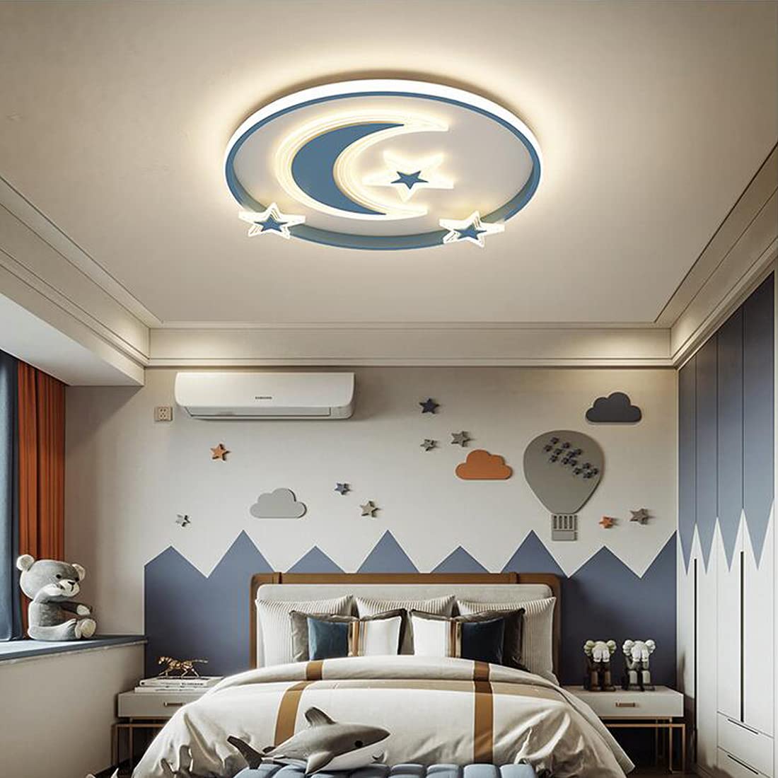 Lampadario Soffitto A Nuvola Per Cameretta - Plafoniera LED Dimmerabile Con Telecomando 22W