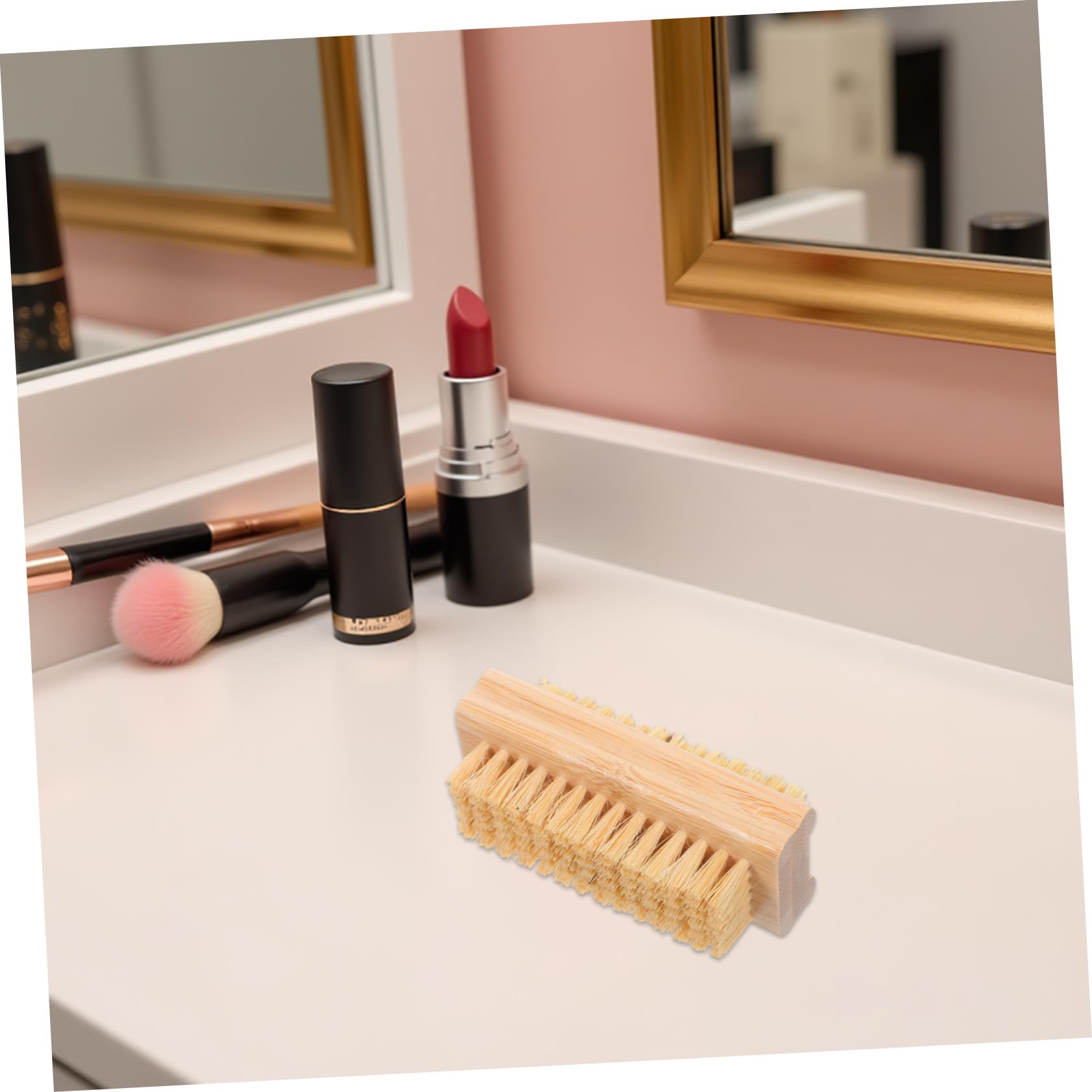 4 Pezzi Spazzole per Unghie in Bamboo con Setole di Cinghiale e Juta Spazzolino Doppia Faccia per Pulizia Cuticole e Manicure Professionale per Tecnici e Uso Quotidiano