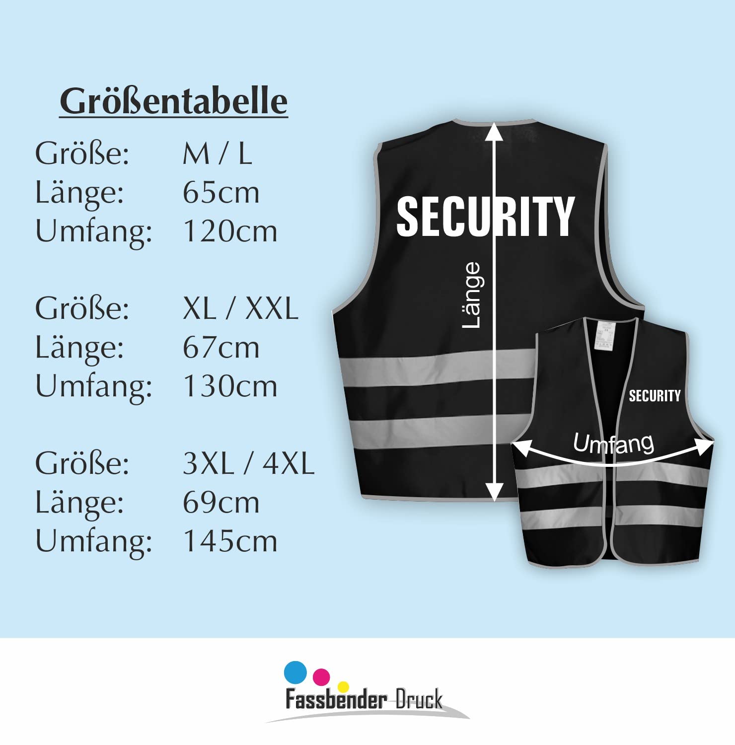 Sicherheitsweste GELB Warnweste nach EN ISO 20471 zertifiziert - Warn Weste für Security - Unisex mit hochwertigem Reflektorstreifen