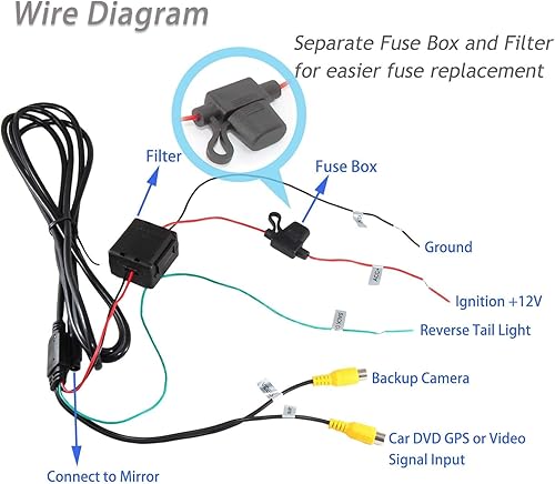 Miniatura 9 de EWAY Espejo retrovisor interior con atenuación automática para automóvil y pantalla LCD de 4.3 pulgadas, pantalla de monitor de brillo de ajuste