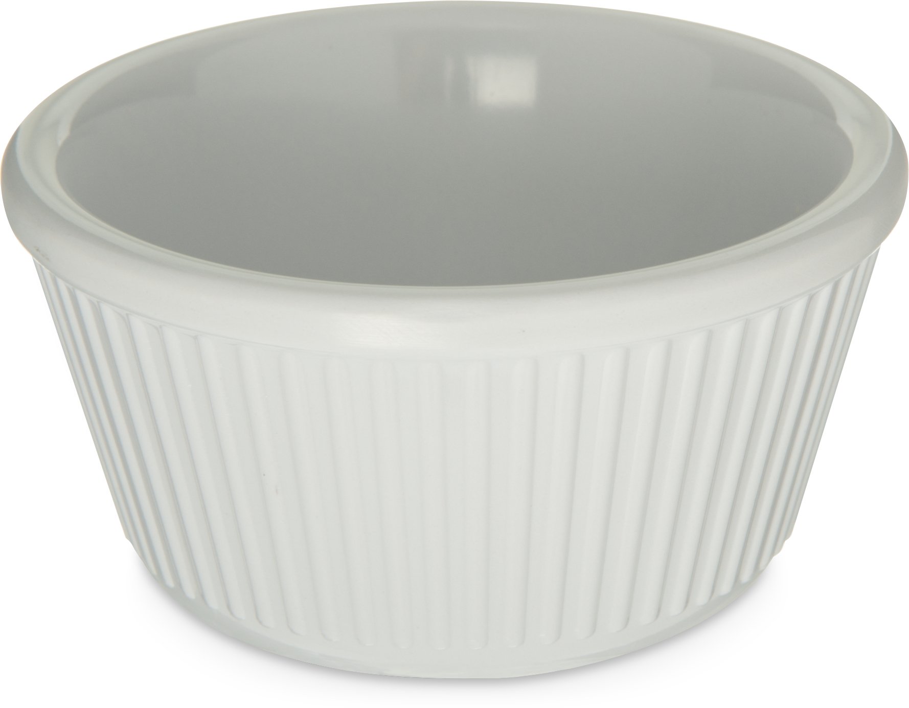 Carlisle FoodService Products Fluted Ramekin for Restaurants, Cafeterias, and Fast Food, Melamine, 4 Ounces, White, (Pack of 1)