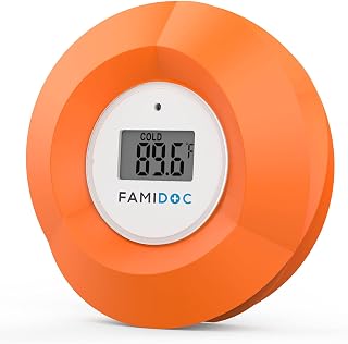 Famidoc Baby Bath Thermometer - Floating Flower Toy with HOT/COLD Alerts, Waterproof Accurate Tub Temp Reader