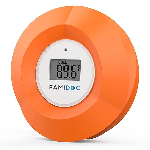 Famidoc - Termómetro de seguridad para el baño del bebé, juguete flotante con termómetro para la tina y habitación del bebé