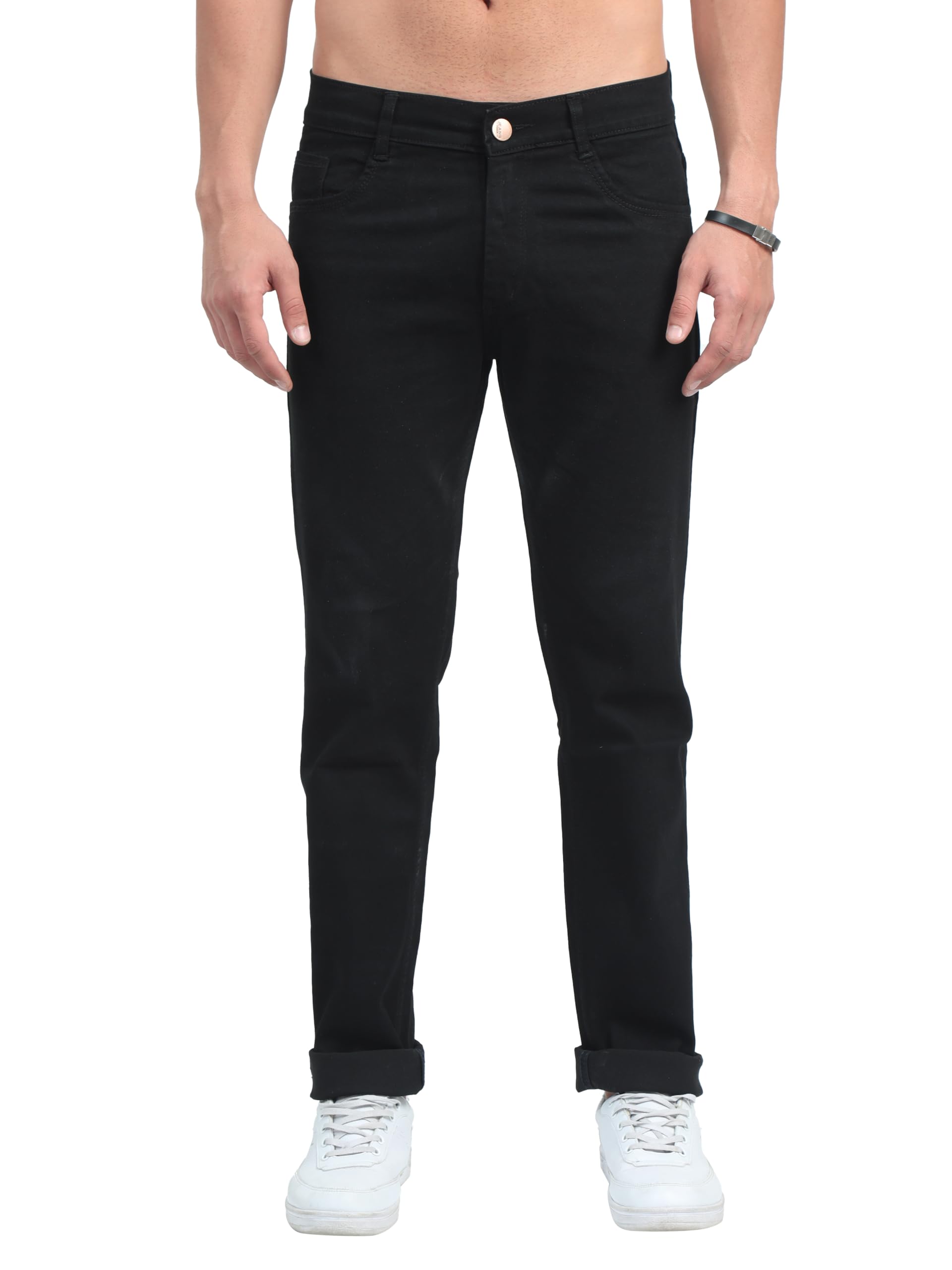 Miraan Men's Regular Fit Mid Rise Regular-Fit Mid-Rise Denim Jeans Pant (Sigjeans)