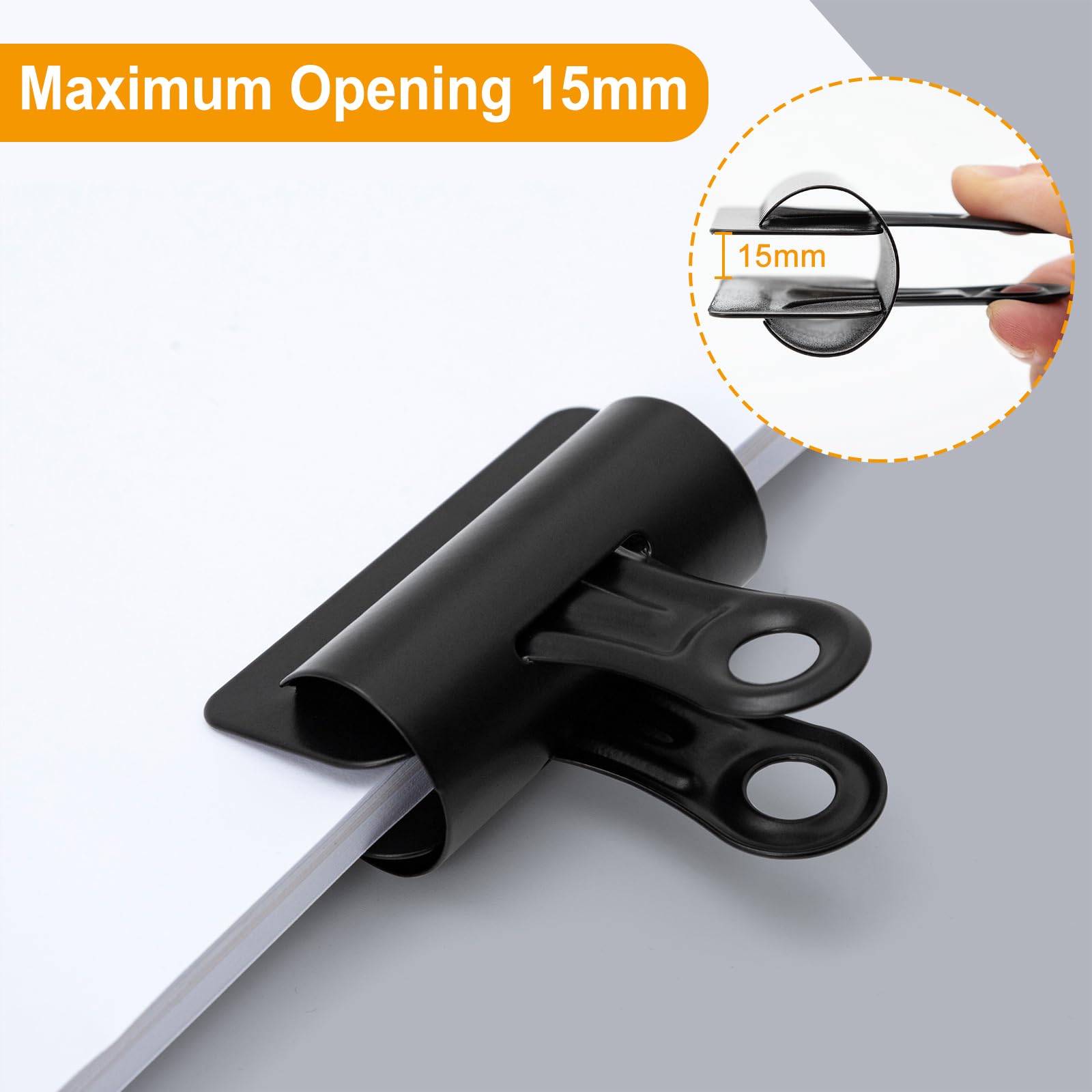POERMA 6 Pack Large Bulldog Clips, 75mm Binder Paper Clips, Metal Bull Dog Clip Clamp for Home Kitchen School & Office Supplies - Image 4