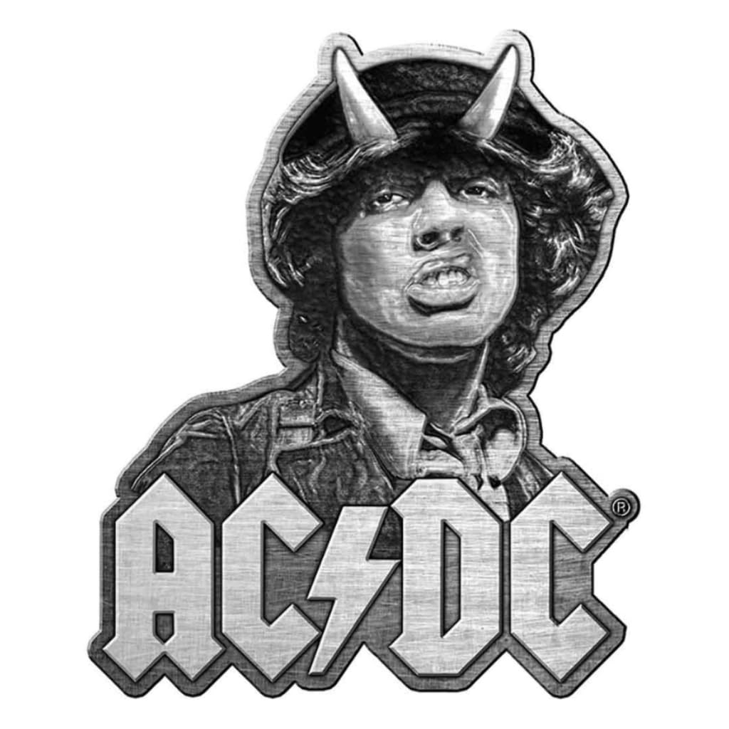 AC/DC Pin Angus Silver coloured