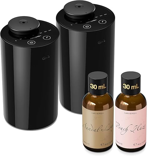 Miniatura 13 de Airversa Difusor sin agua para aceite esencial, difusor de automóvil, nebulizador a batería, 0.7 onzas líquidas, mini máquina de aire de aroma, 3