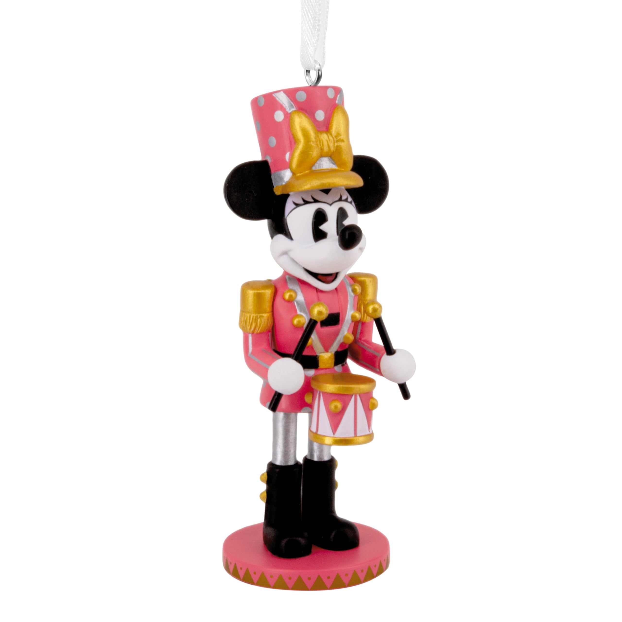 Hallmark Pink/White Collectable Nutcracker Ornament - Disney Minnie Mouse Design