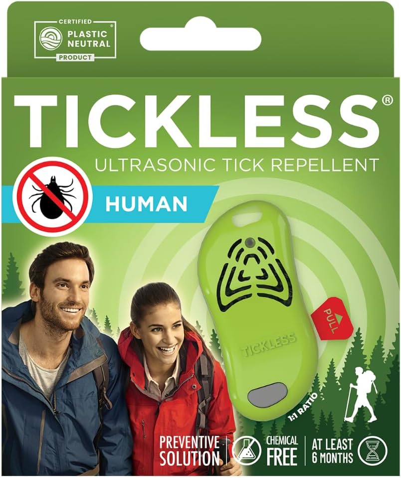 Tickless Human ultrasonic tick repeller green