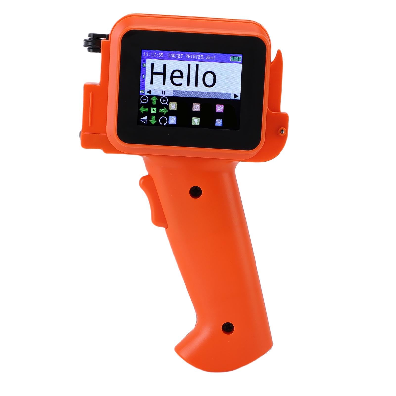 FTVOGUE Impresora de Inyección de Tinta Portátil ABS Impresora de Inyección de Tinta Portátil 600DPI Pantalla Táctil de 2,4 Pulgadas de Impresión de 1 a 12,7 Mm para Código QR Código de Barras Texto