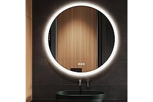 S BAGNO 32'' LED Bathroom Mirror with Lights, Bluetooth Speaker, Dimmable