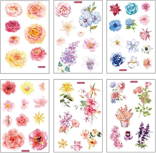 Miniatura 11 de 12 hojas de lindas calcomanías washi kawaii animales artesanales calcomanías decorativas para álbumes de recortes, planificador diario, collage