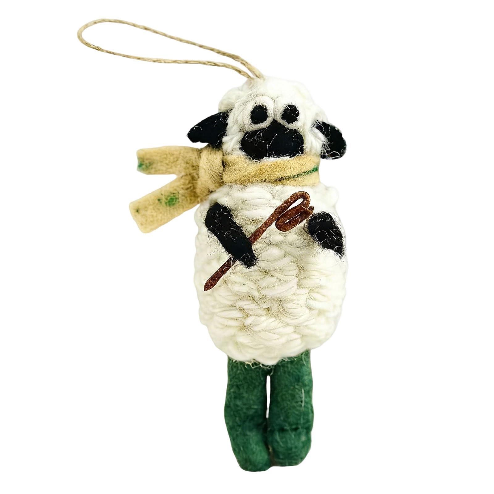 ZEPFJHE Crochet Flower Keychains Purse Bag Accessories Charm Car Keyrings Valentines Gift Sheep Keychain Women Crochet Flower Sheep Keychain