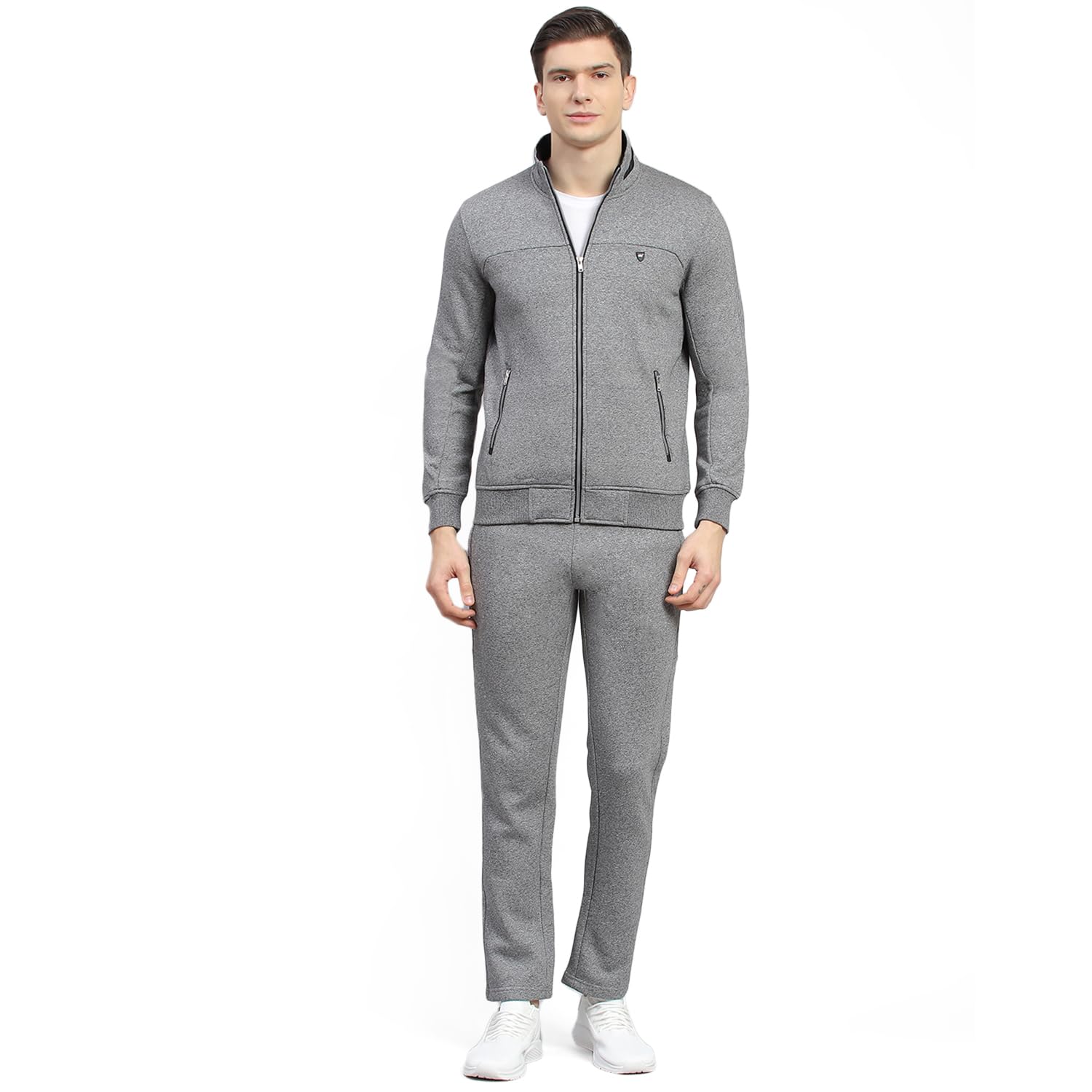 Monte Carlo Mens Solid Stand Collar Full Sleeve Tracksuit (223061479)-image-45