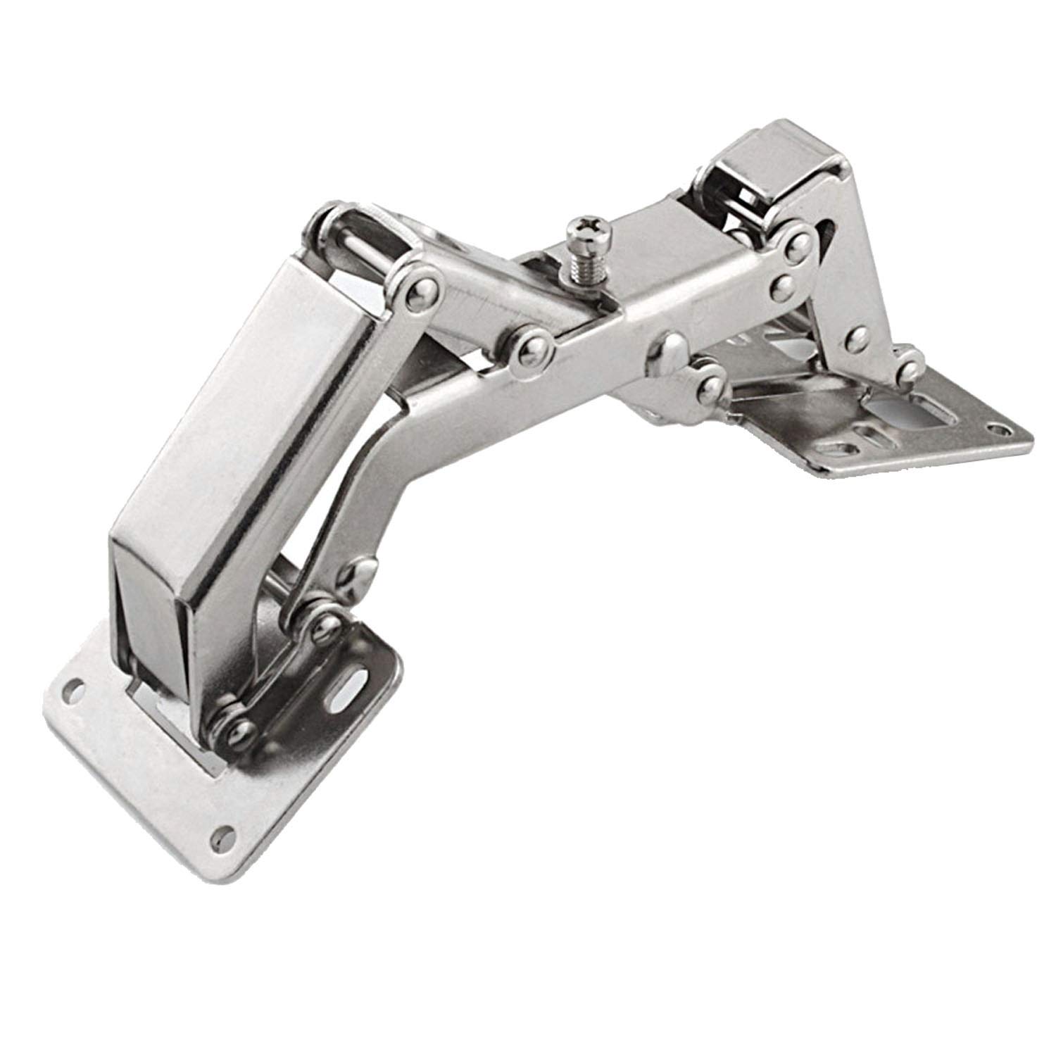 Door Hinge Surface Mount Hidden Full Cover Hinge 165 170 Degree Open Non-Twist Spring Hinge