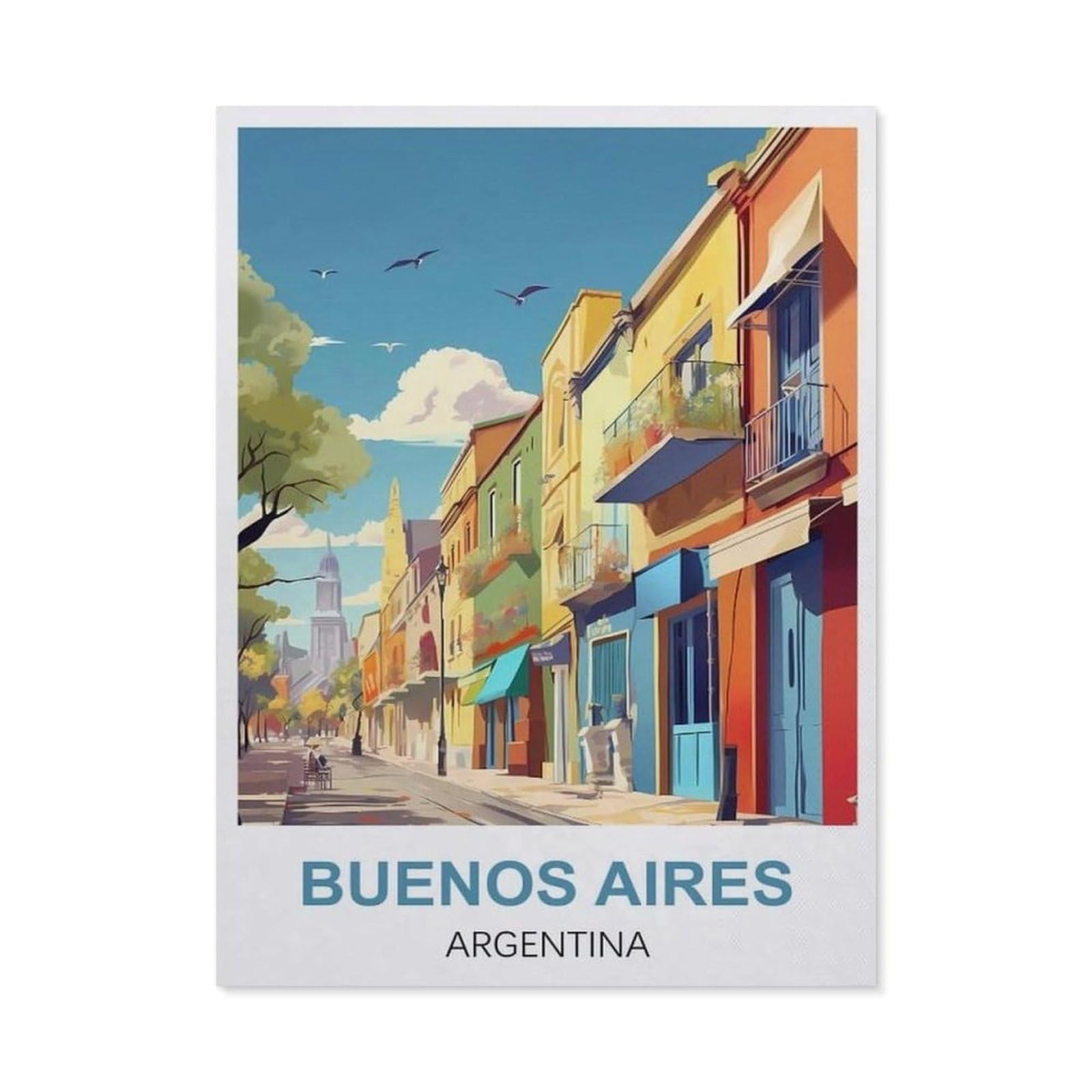 Metal Tin Sign，Buenos Aires Argentina(30x40cm）