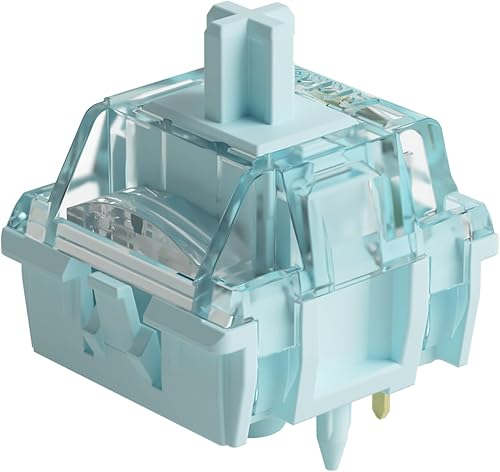 Miniatura 9 de Akko V3 - Interruptor de teclado Pro azul crema con vástago a prueba de polvo para teclado mecánico de juegos, interruptores táctiles de 5 pines de