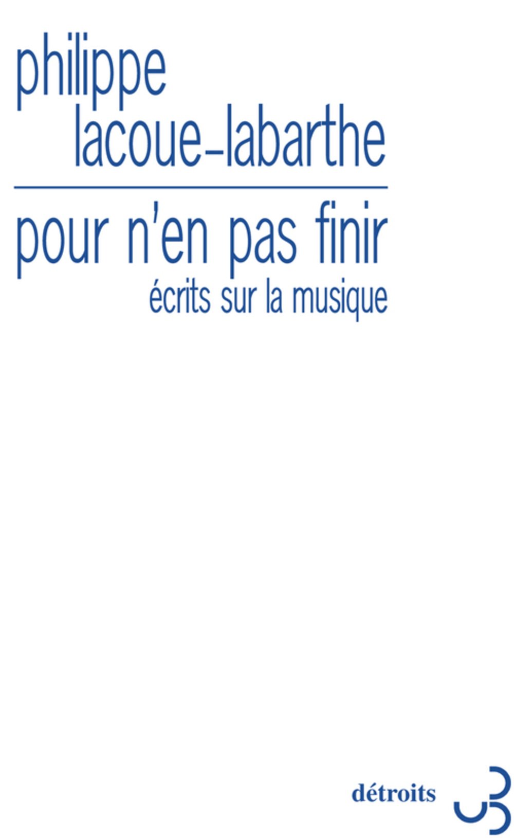 Pour n'en pas finir: Écrits sur la musique