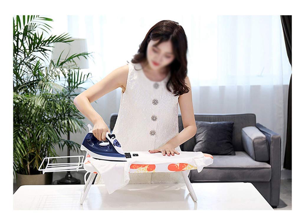 Esta pequeña Tabla de Planchar, Tabla de Planchar portátil para el hogar y el Dormitorio con Soporte telescópico para Planchar Camisas y Faldas se Puede Planchar