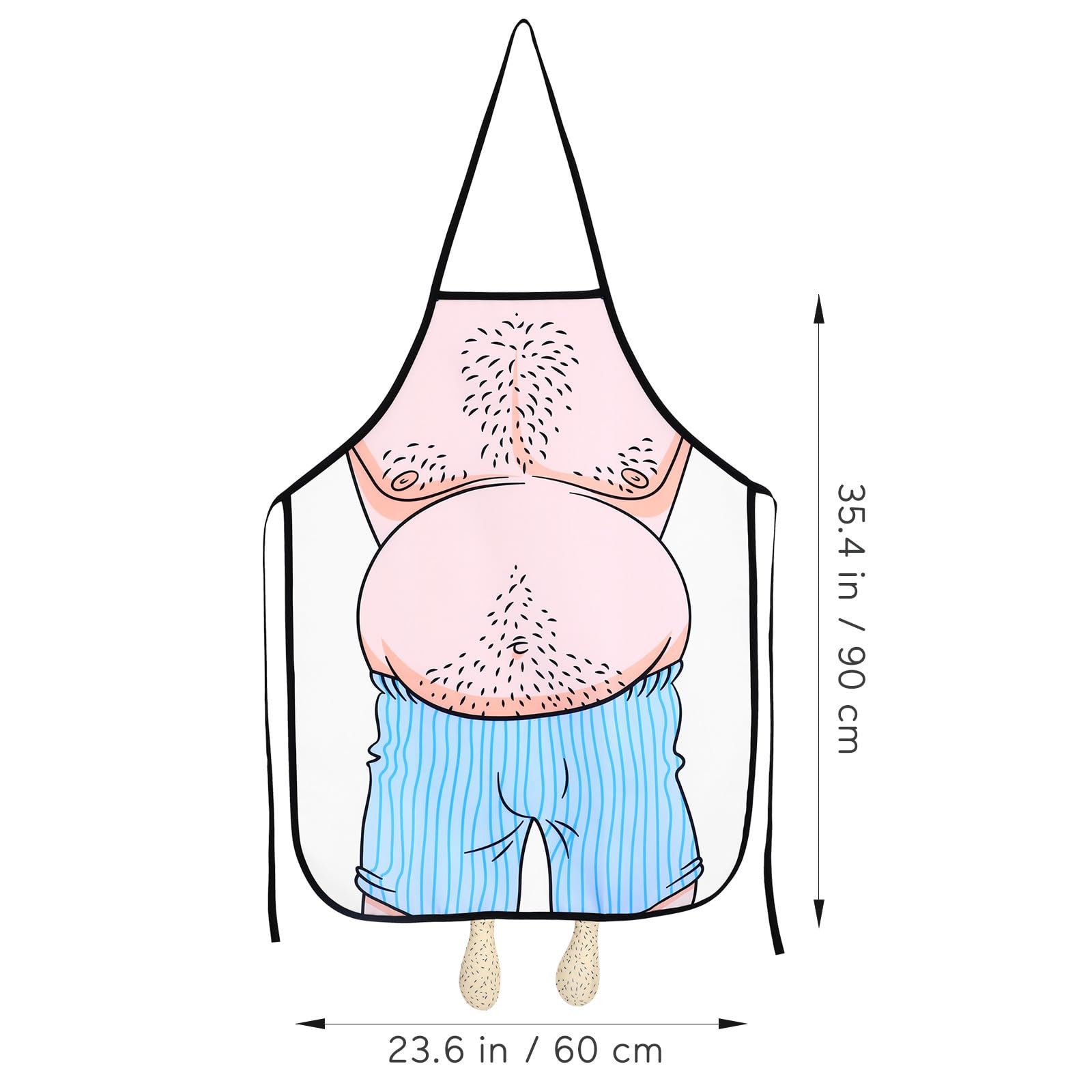 Veemoon Funny Adult Aprons Funny Apron for Men Novelty Design Wacky Belly Mens Kitchen Cooking Grilling Baking Oil Proof Boyfriend Baking BBQ Painting Smock - Image 2