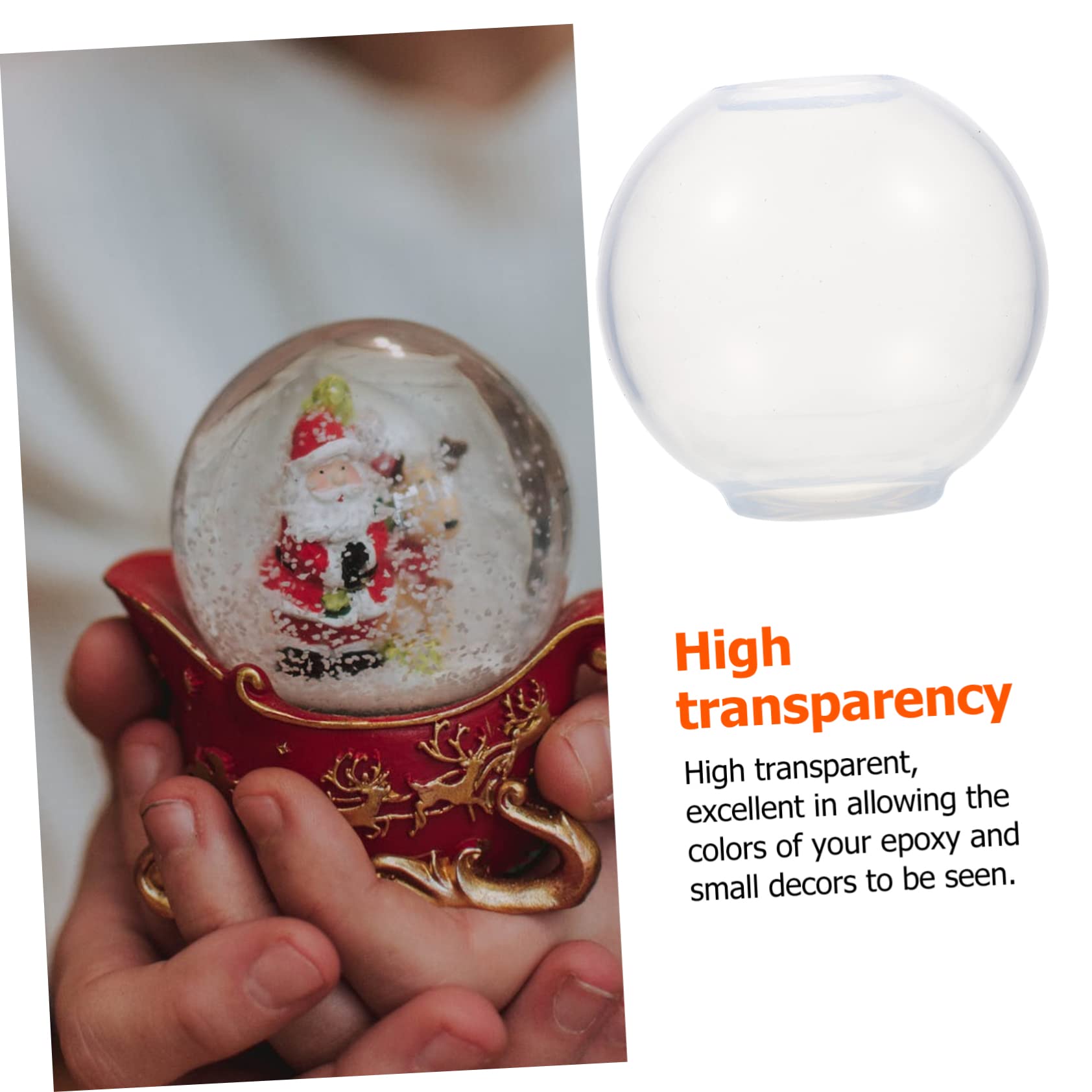 HOMSFOU Ball Shape High Transparency Ball for Crafts Durable Easy to Clean and Flexible Design