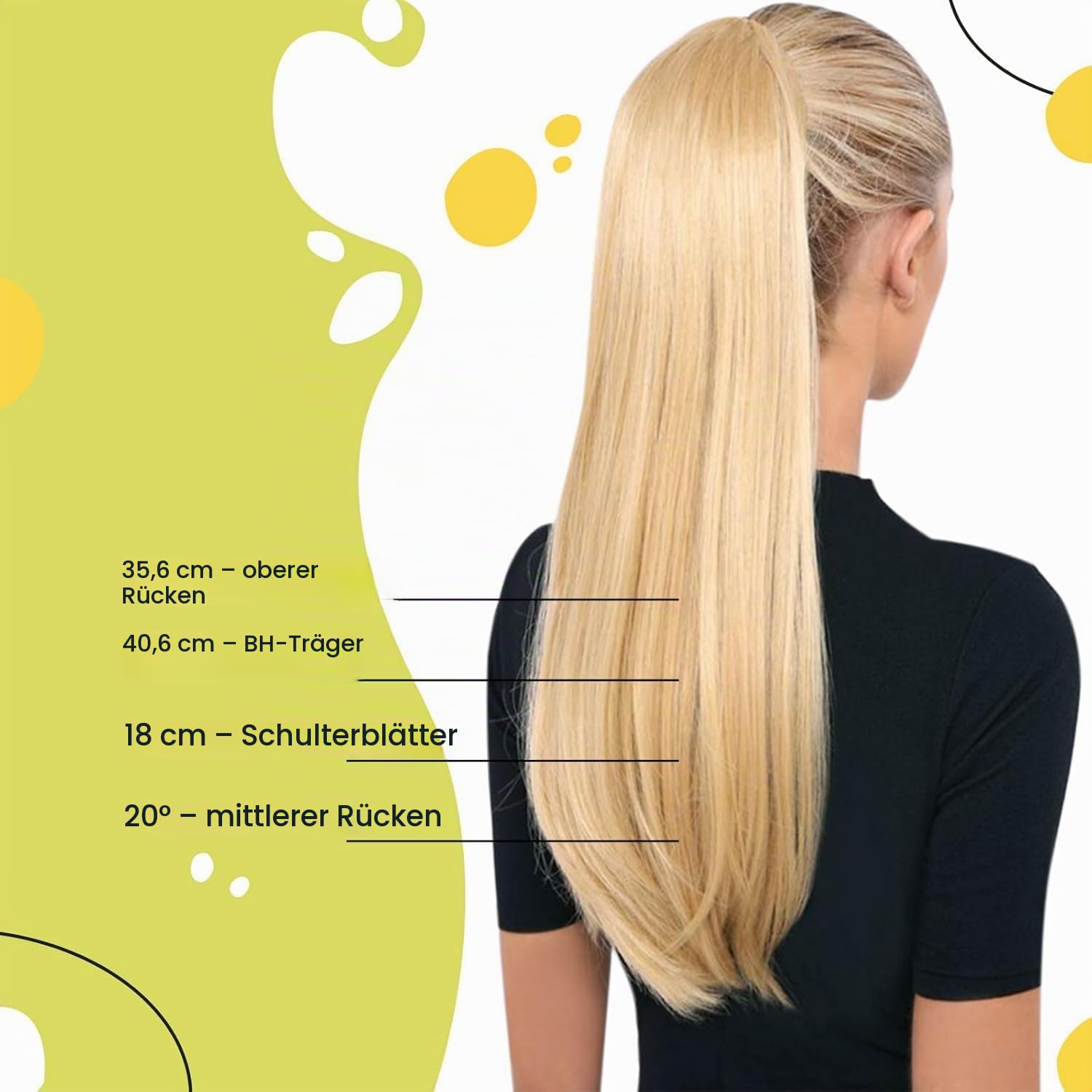 RUNATURE Echthaar Zopf Echte Haare Ponytail Extensions Echthaar Haar Pferdeschwanz Extensions Echthaar