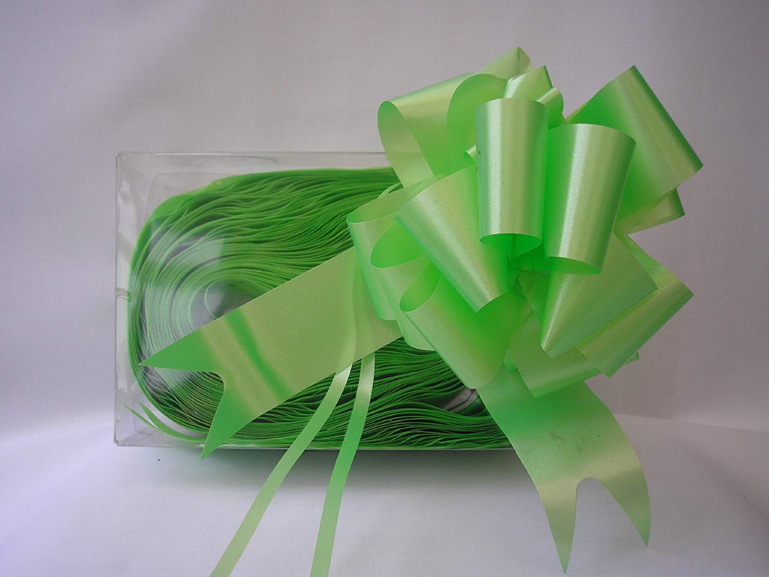 20 x 50mm (2") Rapid Satin Pull Bows - LIGHT LIME GREEN for Gift Decorations, Flower Bouquets & Arrangements, Baskets, Wedding Cars, Floral Tributes, Arts & Crafts, Christmas Hampers