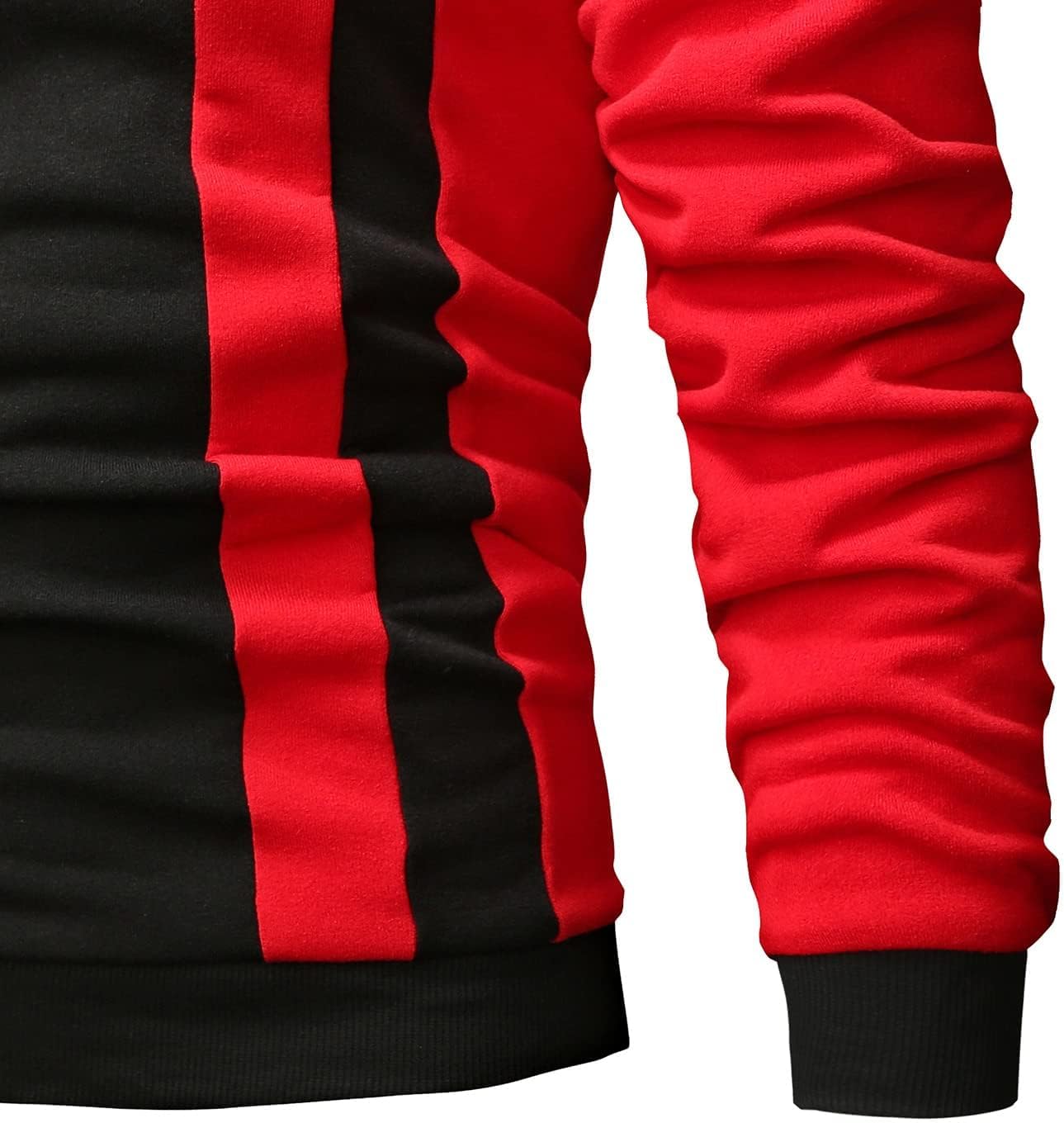 GORGLITTER Men's Casual Crewneck Sweatshirt Color Block Fleece Pullover Sweatshirt - Image 5