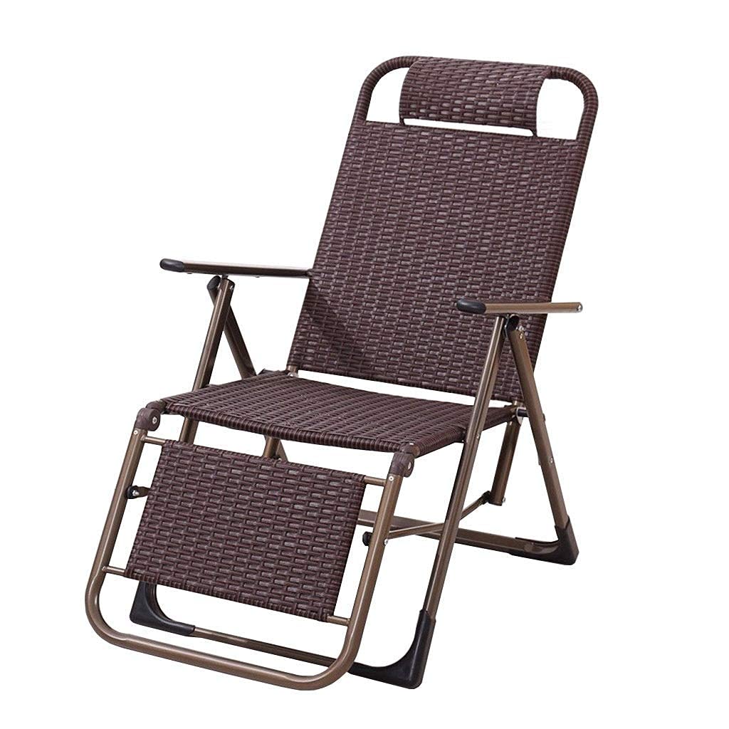 Sillas de playa plegables y tumbonas de mimbre reclinables para patio