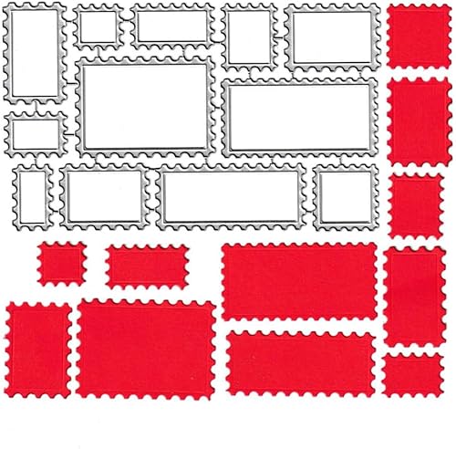 Miniatura 9 de Troqueles de corte de marco de sello postal, marco de fotos, troquelado de metal para plantillas de estampado de metal, molde de plantilla para