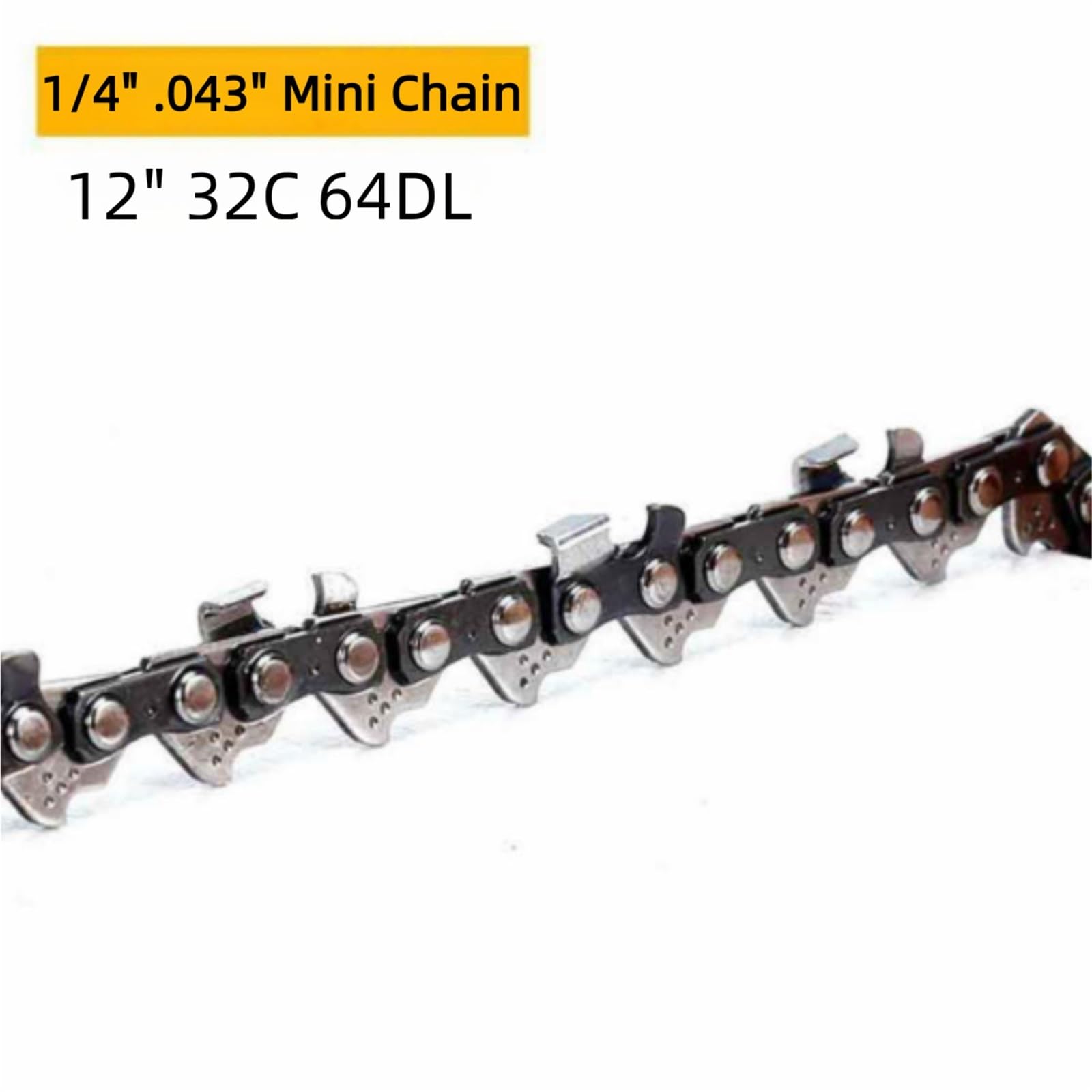 GErnie Paquete de 5 cadenas motosierra repuesto Premium, 1/4 ", 043", 050, 4-16", cincel semicompleto tierra con radio barra for carpintería