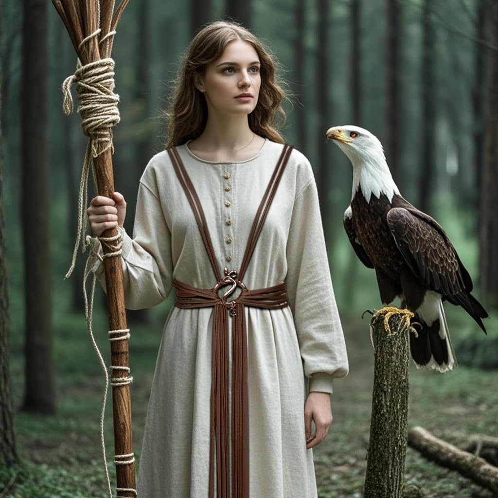 L'VOW Viking Troll Cross Belt Medieval Renaissance Rope Belt Norse Witch Accessory for Women - Image 8