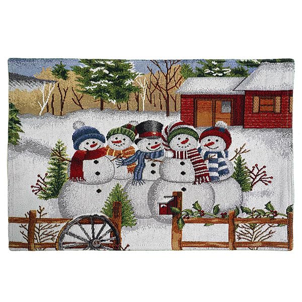 2er Set Tischset Mitteldecke Tischläufer Gobelin Winter Weihnachten...