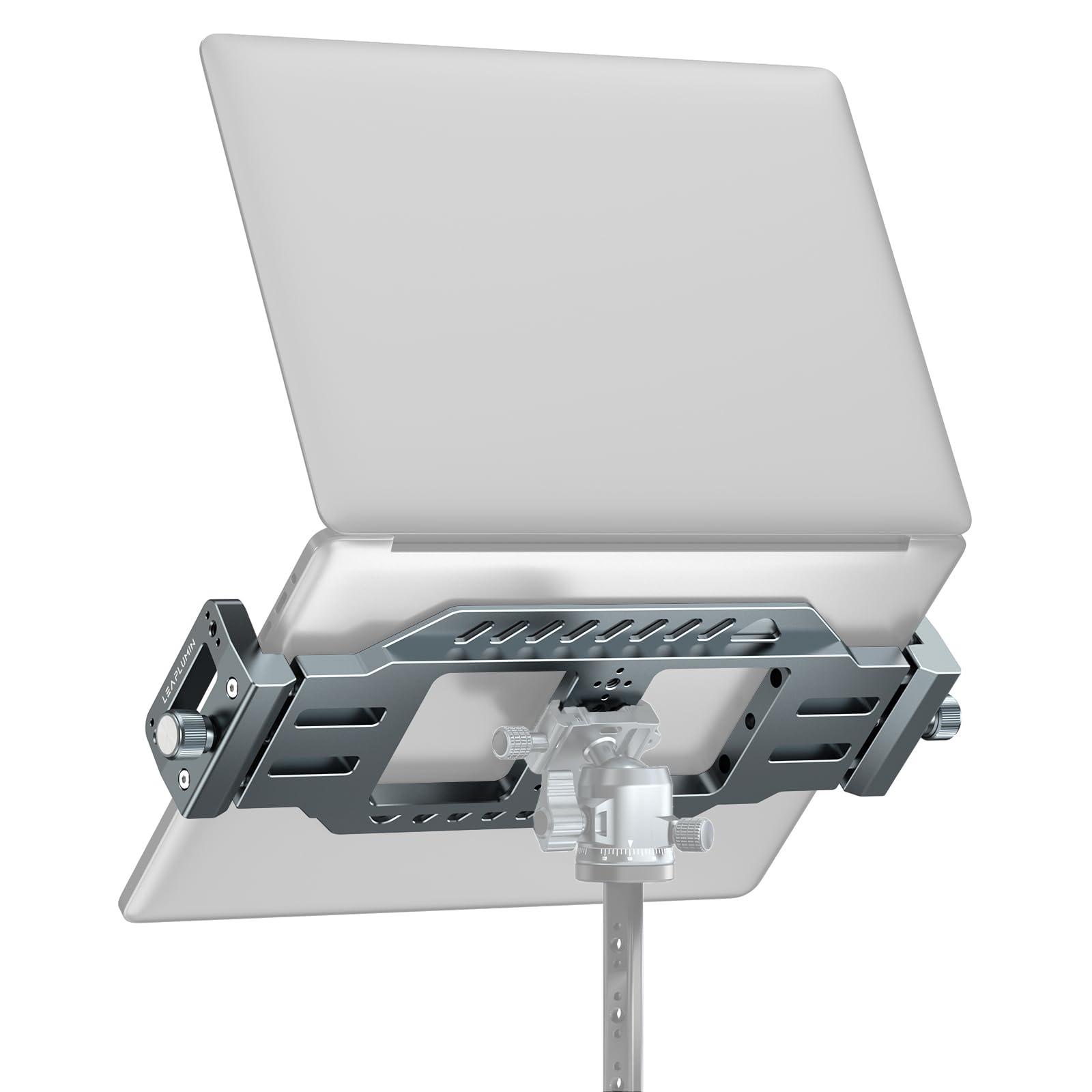 Laptop Mount for Tripod, Laptop Stand with 1/4" & 3/8" Screw Holes & Anti-Slip Pad & Arca Swiss Plate for Secure Laptop Holding–for Vertical/Horizontal/Musicians/Studio Recording