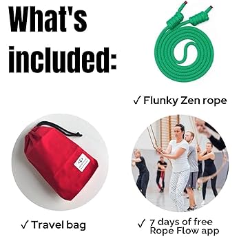 Lewtemi 2 Pcs Flow Exercise Rope For Fitness Double Braid Workout Rope