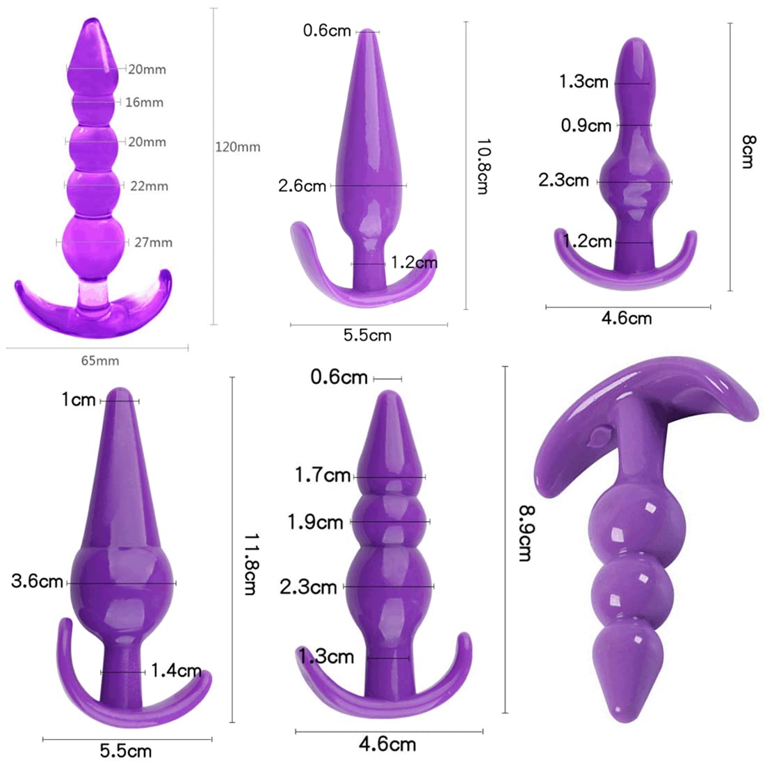 41Pcs SM Bondage Restraint Sex Set Silicone Anal Plug Sex Toys pour Butt Plug