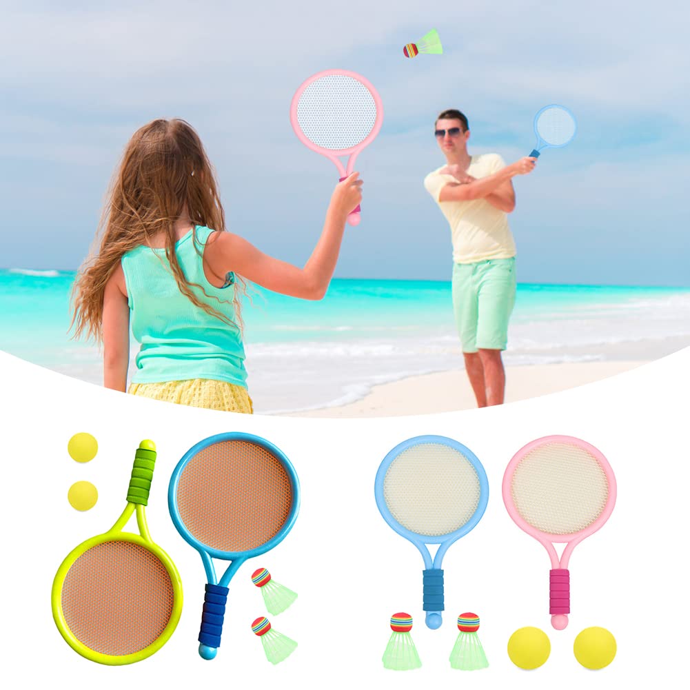 Miiepls Set Racchette Tennis/Badminton Per Bambini - Con 2 Racchette, 2 Palline E 6 Volani | Gioco Indoor E Outdoor - Foto 8