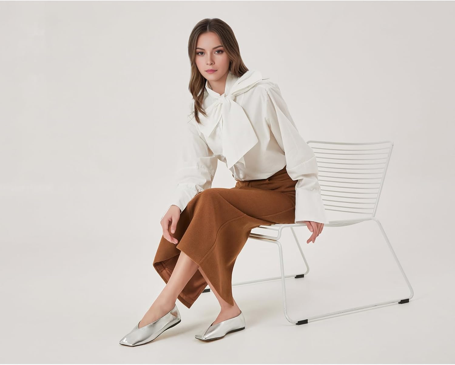 Women's Ballet Flats Closed Square Toe Slip On Flats Comfortable Dressy Casual Work Office Shoes - Image 5