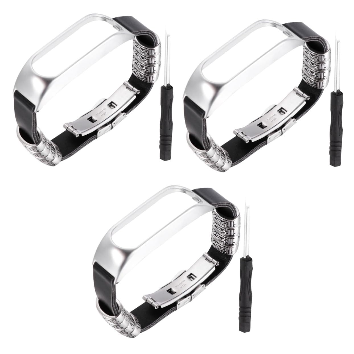 Hemobllo 3 Pièces Bracelet De Fitness Bracelet De Montre De Montre De Remplacement Sangle De Bande À Dégagement De Bande Tactile De e À