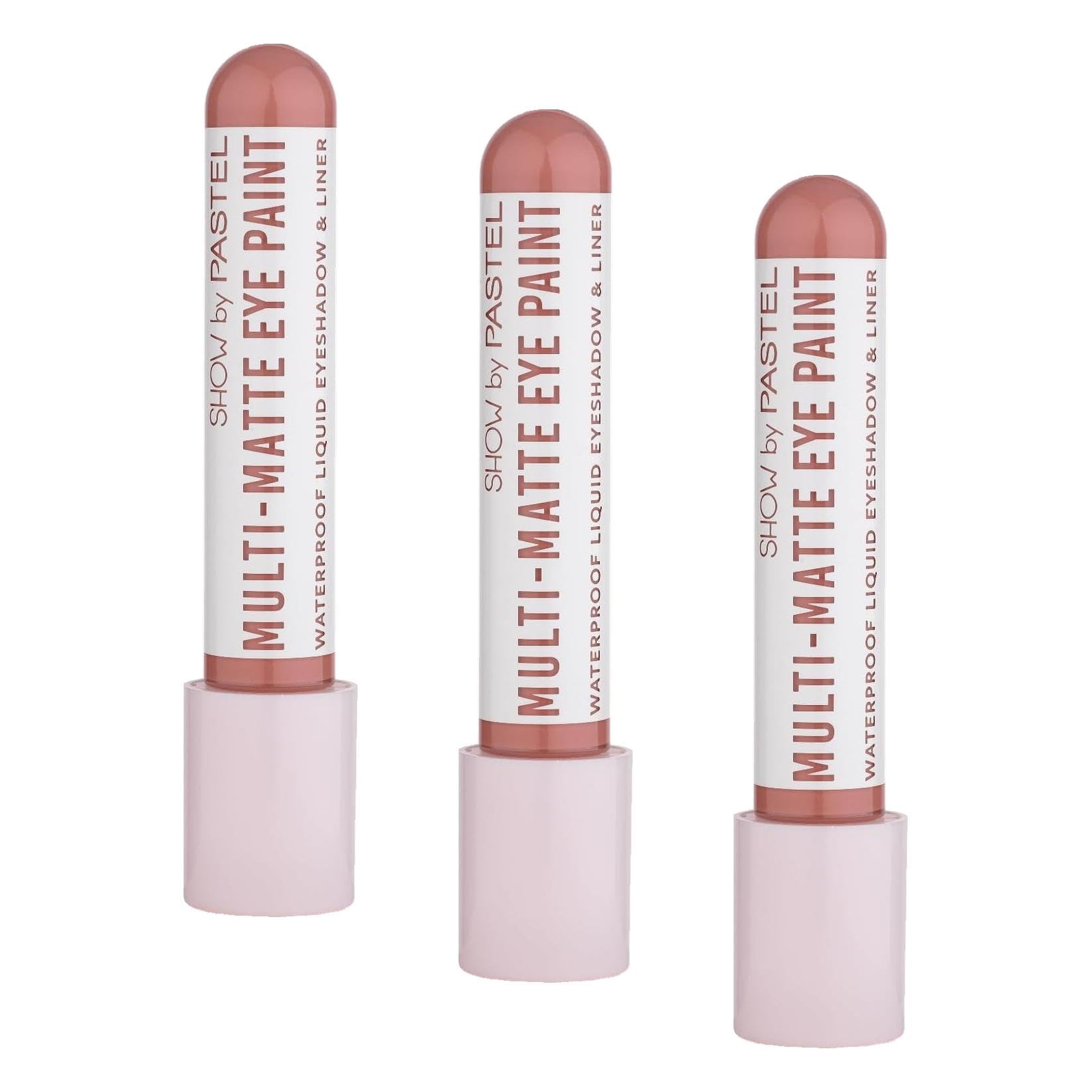 Show By Pastel Multi-Matte Eye Paint Waterproof Eyeshadow&Liner, 83 Stylish (3 paketi)