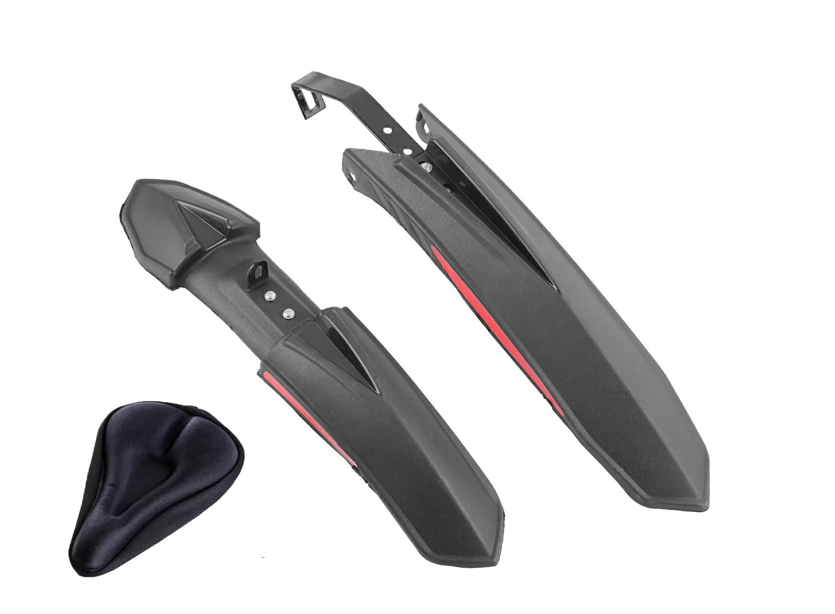 COZYCOOL Bicycle Front & Rear Mudguard with Long Patti Fitting Dual Tone + 1 Cycle Seat Cover, Green Black (Red) (B0BHDVF1QS) Amazon Price History, Amazon Price Tracker