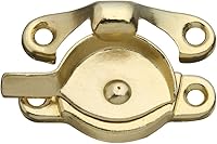 National Hardware N148-684 Brass Sash Lock - Durable Zinc Die-Cast Crescent Lock for Double-Hung Windows, Reduces Rattle