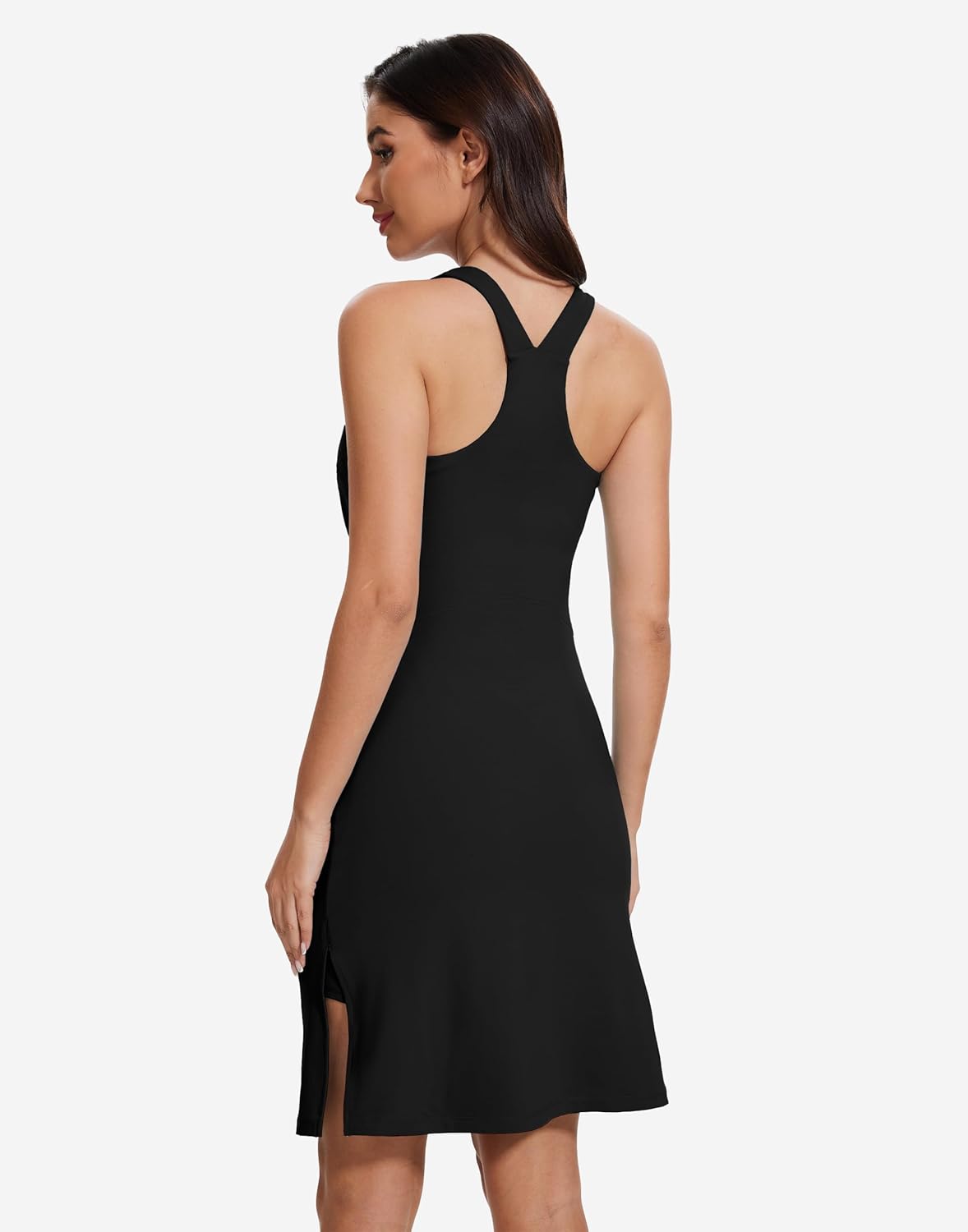 M MOTEEPI Women Maternity Athletic Dress with Built-in Shorts & Bra Pregnancy Sleeveless Summer Casual Dress for Golf Tennis