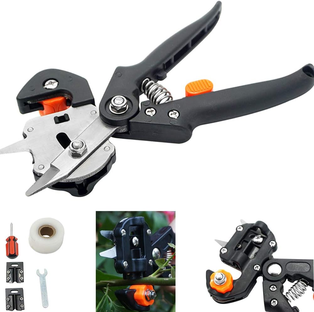 ECO LLC Garden Tree Graft Cutting Scissors Grafting Pruner Tool Kit Plant Pruning Shears Grafting Tool